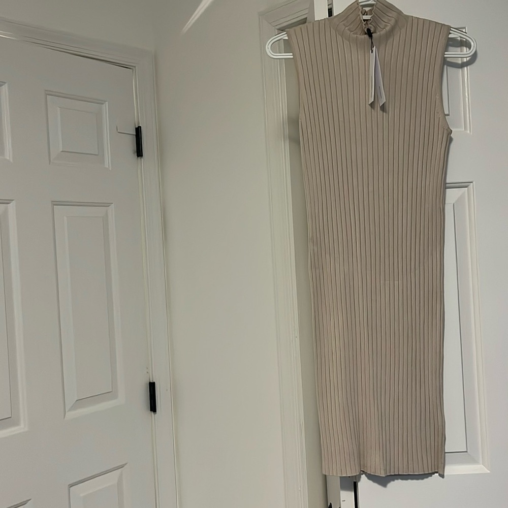 525 America sweater dress. Sandstone color. Perfect for winter.